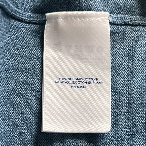 Lands’ End- Supima Cotton V-neck Men’s Sweater- Muted Blue - Extra Large/ Tall - Picture 7 of 8